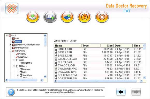 FAT Partition Recovery Software screen shot