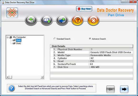 Screenshot of Pen Drive Files Recovery Tool