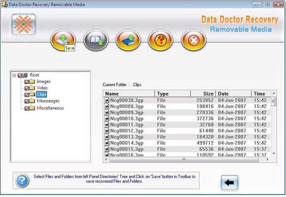 Screenshot of External Digital Media Data Recovery