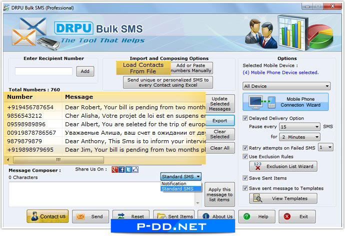 Bulk SMS Software - Professional