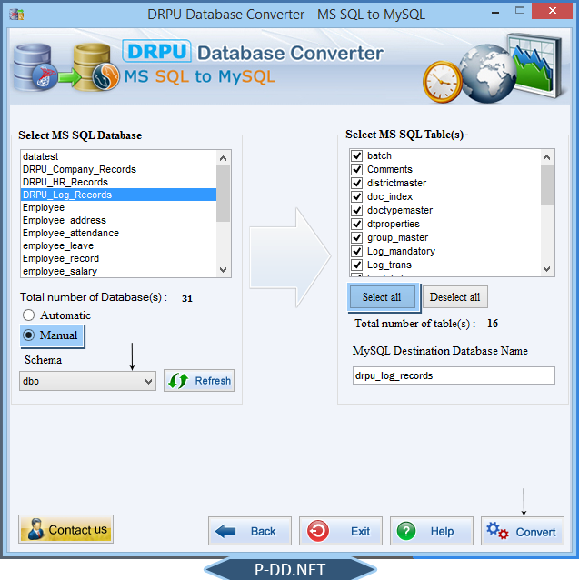 DRPU Database Converter - MSSQL to MySQL