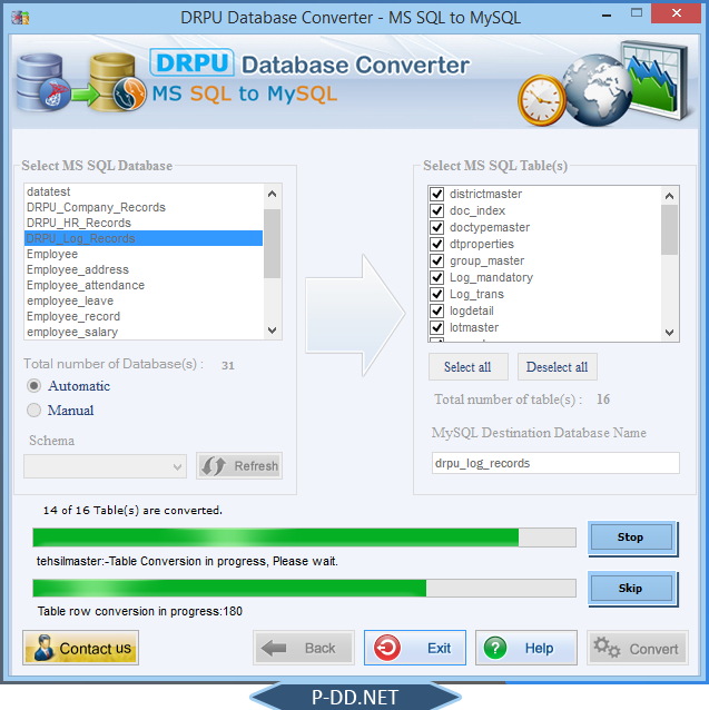 DRPU MSSQL to MySQL Database Converter