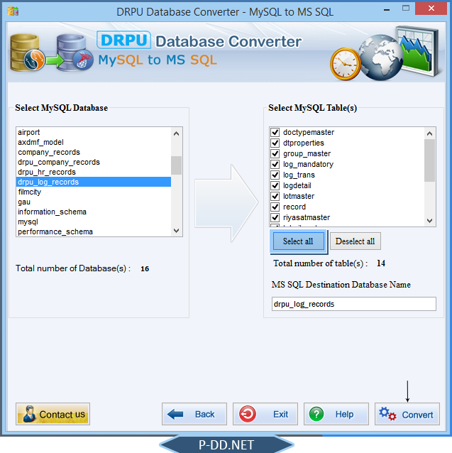 DRPU db conversion tool - MySQL to MS SQL